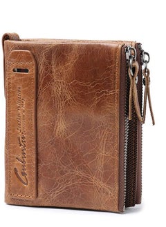 KASTWAVE Mens Wallet, Vidence Leather Wallet for Men Slim RFID Blocking Wallet with 7 Card Slots Coin Pocket, Flip Wallet with Banknote Compartments, Ideal for Travel  - Image 1