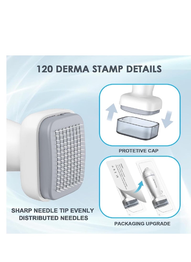 bio needle - Bio 120 Needles Derma Stamp Adjustable 0.25-2mm Microneedle for Acne Scars and Wrinkles - Image 1