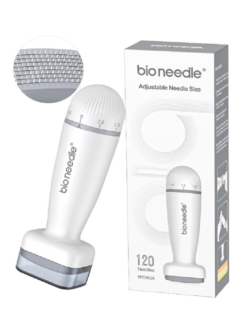 bio needle - Bio 120 Needles Derma Stamp Adjustable 0.25-2mm Microneedle for Acne Scars and Wrinkles - Image 1