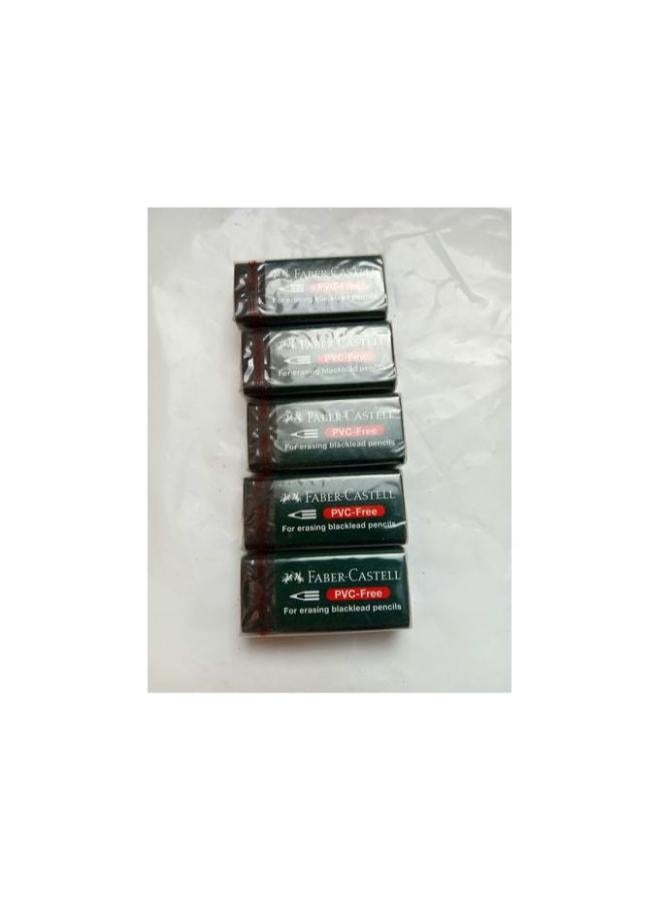 Faber-Castell Erasers – 5 Pieces – Black