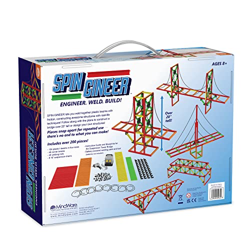 MindWare SpinGineer Engineering Activity for Kids Ages 8 Up Includes Over 200 Pieces - Image 5