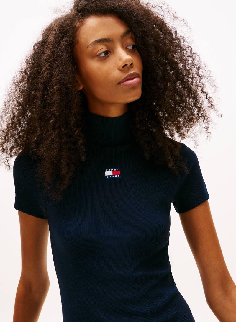 TOMMY JEANS Mockneck Bodycon Mini Dress - Image 4