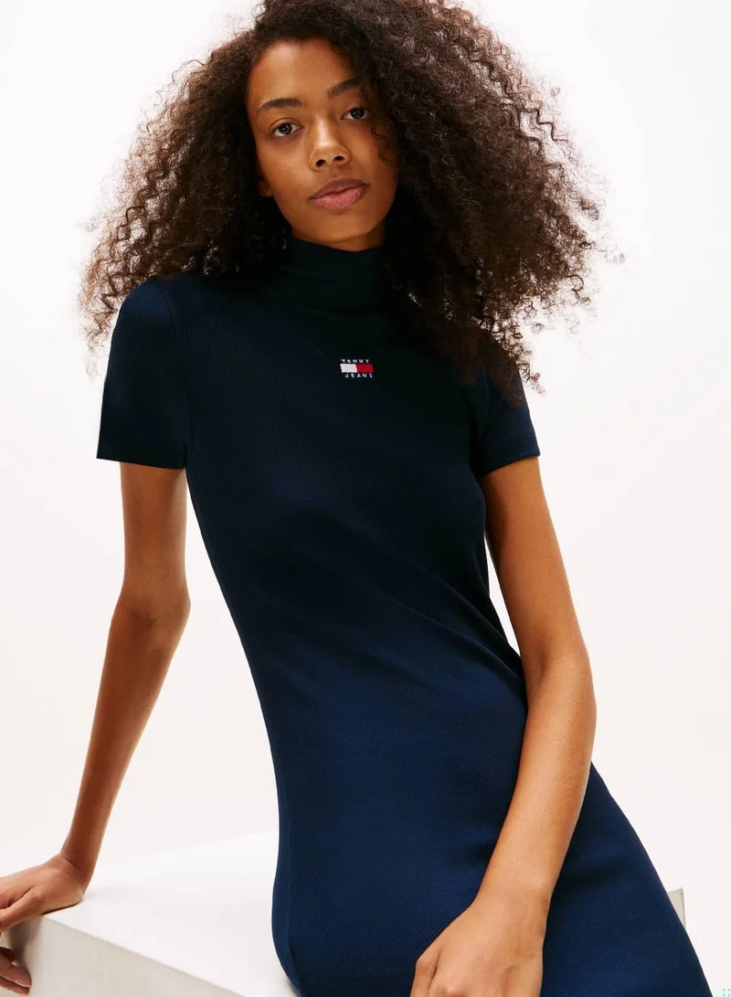 TOMMY JEANS Mockneck Bodycon Mini Dress