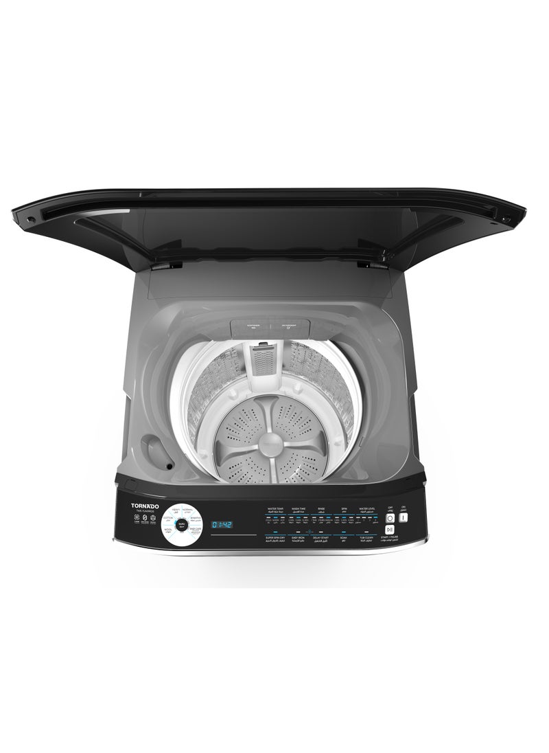 TORNADO Washing Machine Top Automatic 9 Kg, Pump, Dark Silver TWE-TLN09RDS  - Image 3