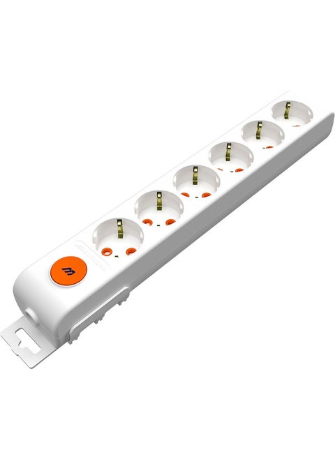 Rı-Tech Six-Way Switched Grounded Group Socket with Child Protection Terminal