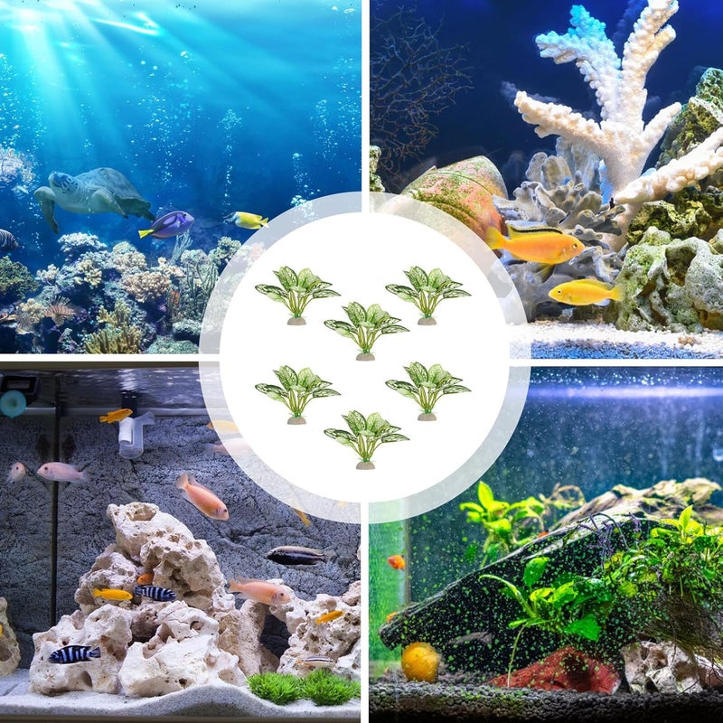 6pcs Artificial Aquarium Plastic Plants Fish Tank Decorations Underwater Decorative Aquarium Landscape Decor for Home and Fish Tank Use - Image 3