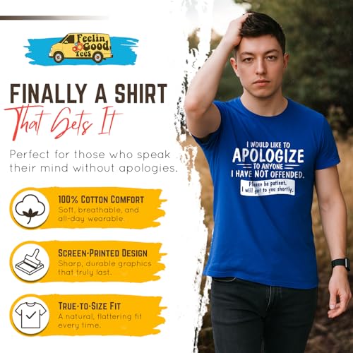 Feelin Good Tees My Opinion Offended You? You Should Hear What I Keep to Myself Shirt for Men Funny Sarcastic Graphic Novelty T-Shirt XL Black - Image 2