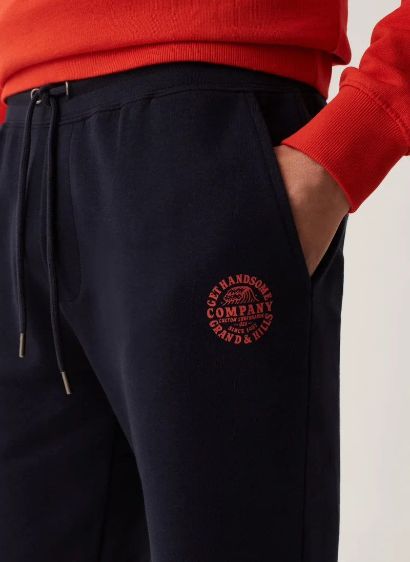 Ovs Ovs Bermuda Joggers With Grand&Hills Print