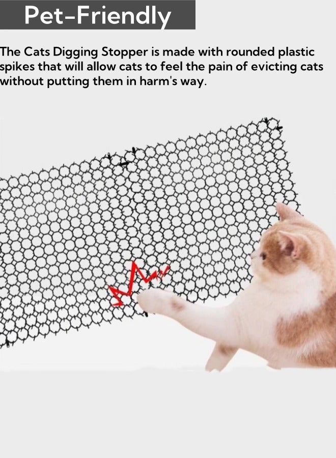 Cat Scat Mat with Spikes, 19 x 5in Cat Spike Mat Cuttable Cats Deterrent Mat to Keep Cats & Other Animals Away from Furniture, Plants - Image 4