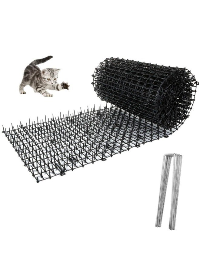 Cat Scat Mat with Spikes, 19 x 5in Cat Spike Mat Cuttable Cats Deterrent Mat to Keep Cats & Other Animals Away from Furniture, Plants - Image 1