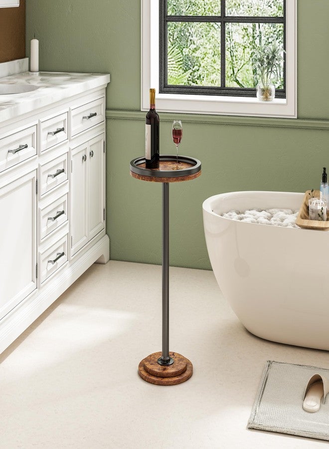 LINGMI Small Side Table, Round Martini Drink Table for Small Spaces, Modern Accent Stand with Solid Metal Leg, Nightstand with Weighted Base Pedestal for Living Room, Bedroom and Office - Image 5