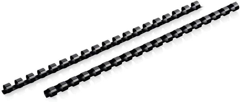 Mead CombBind Binding Spines/Spirals/Coils/Combs, 3/8", 55 Sheet Capacity, Black, 125 Pack (4000132) - Image 1