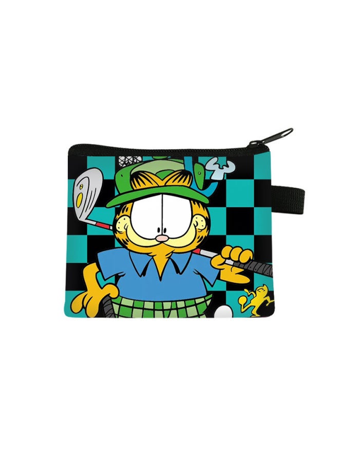 New Garfield Coin Purse For Children, High-end, Large-capacity Storage Card Holder, Polyester Student Mini Cute Wallet