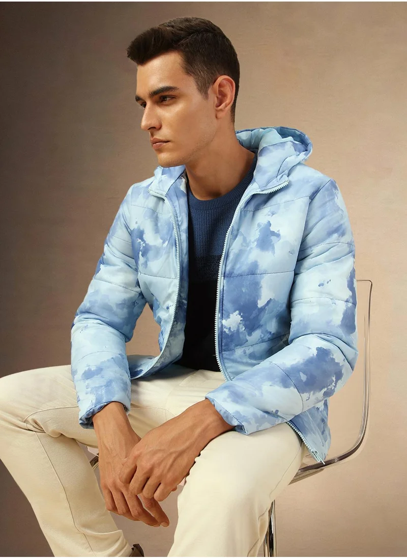 دينيس لينغو Men's Multicoloured 100% Polyester Printed Regular Fit Jacket