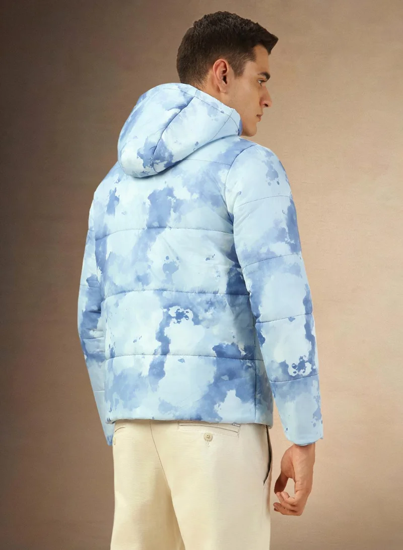 Dennis Lingo Men's Multicoloured 100% Polyester Printed Regular Fit Jacket