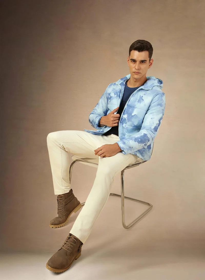 Dennis Lingo Men's Multicoloured 100% Polyester Printed Regular Fit Jacket