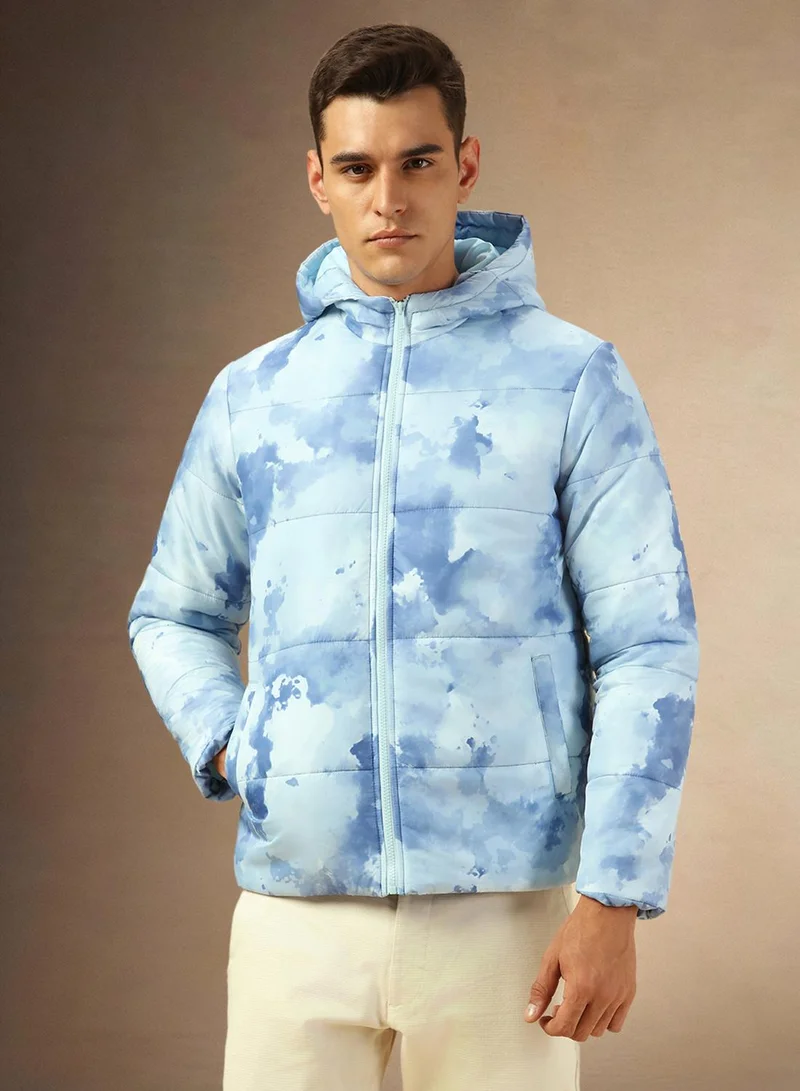 Dennis Lingo Men's Multicoloured 100% Polyester Printed Regular Fit Jacket
