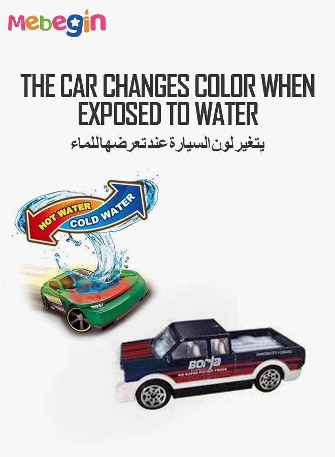 53 Pcs Race Track Car Adventure Toy, Versatile Adventure Vehicles Toys, Engineering Ejector Track Color Changing Alloy Car, Learning and Intelligence Educational Toys that Change Color in Hot Water,  - Image 3