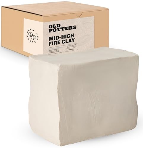 Old Potters Mid High Fire White Stoneware Clay for Pottery | Cone 5-10 | Ideal for Wheel Throwing, Hand Building, Sculpting | Great for All Skill Levels | Greenware Clay, 10 lbs. - Image 1