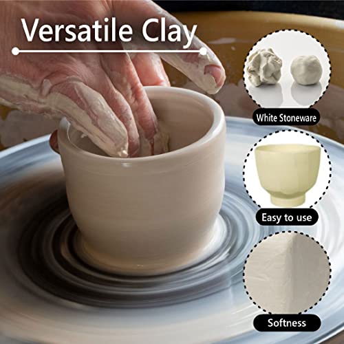 Old Potters Mid High Fire White Stoneware Clay for Pottery | Cone 5-10 | Ideal for Wheel Throwing, Hand Building, Sculpting | Great for All Skill Levels | Greenware Clay, 10 lbs. - Image 3