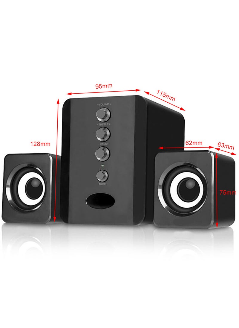 SADA USB Wired Combination Speakers Computer Speakers Bass Stereo Music Player Subwoofer Sound Box for Desktop Laptop Notebook Tablet PC Smart Phone  - Image 3
