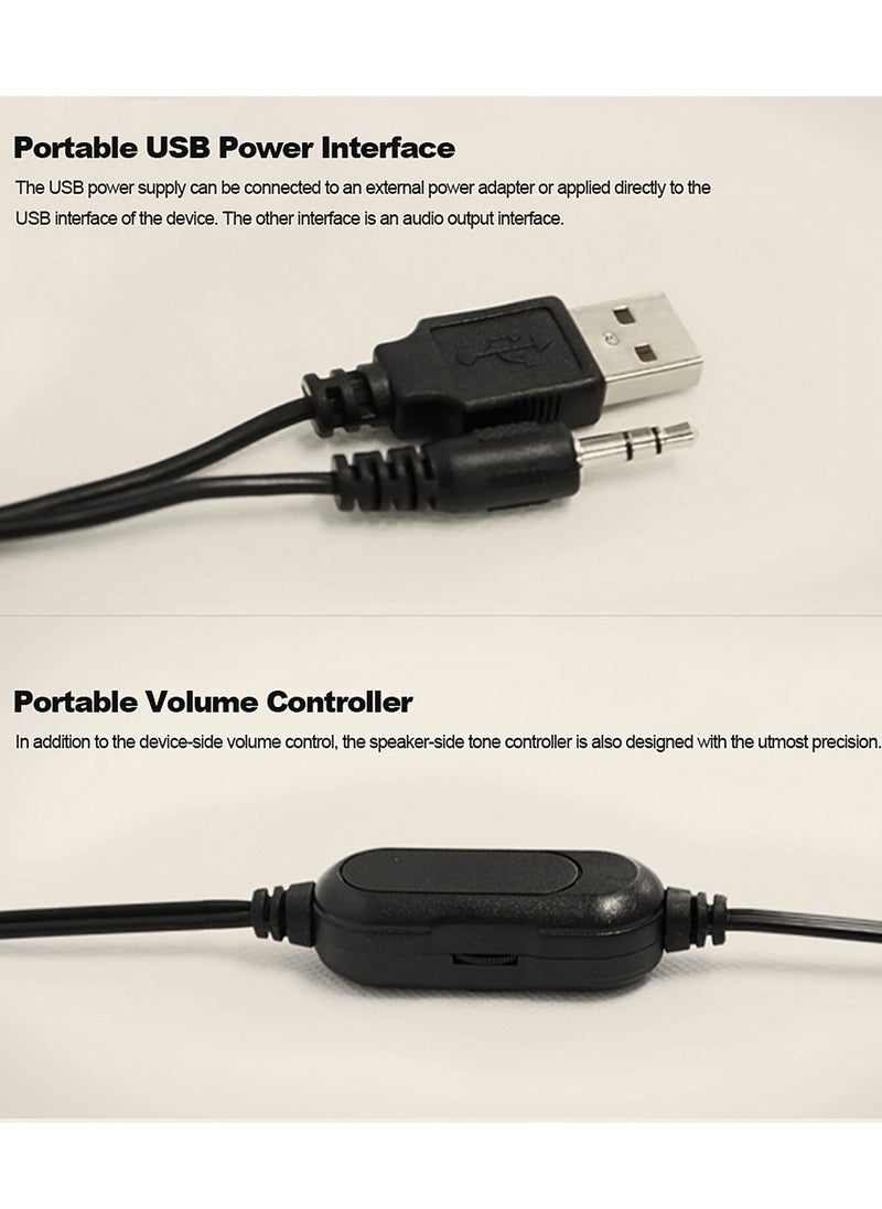 SADA USB Wired Combination Speakers Computer Speakers Bass Stereo Music Player Subwoofer Sound Box for Desktop Laptop Notebook Tablet PC Smart Phone  - Image 5