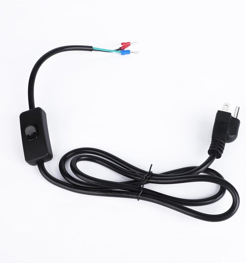 DROK 4FT Power Cable 3 Prong Grounding Plug, AC Power Cord Extension Cord with Switch On/Off and Fork Terminal Connectors, AC/DC Adapter 18 AWG for Electrical Testing, AC to DC Converter 110V to 12V - Image 5