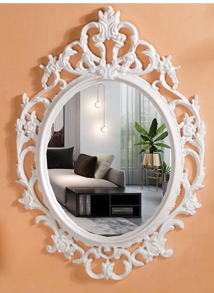 LINGWEI Decorative Wall Mirror, Vintage Hanging Mirror for Bedroom Living-Room Dresser Decor Hanging Mirrors Wall Mounted Makeup Mirror,Vintage Cosmetic Mirror Dressing Mirror - Image 3