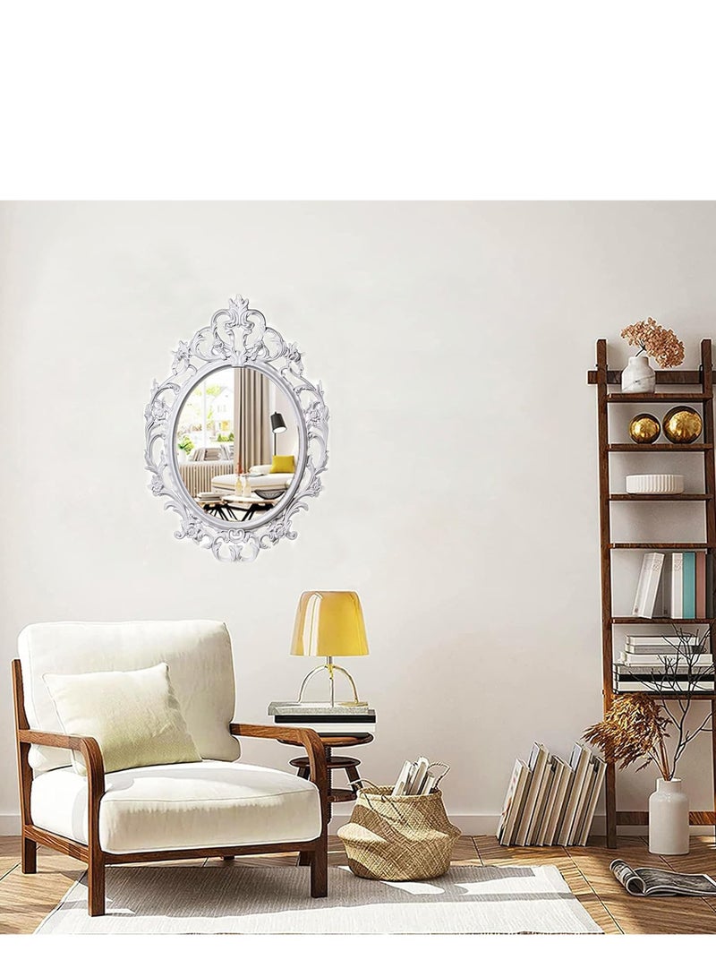 LINGWEI Decorative Wall Mirror, Vintage Hanging Mirror for Bedroom Living-Room Dresser Decor Hanging Mirrors Wall Mounted Makeup Mirror,Vintage Cosmetic Mirror Dressing Mirror - Image 4