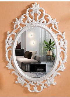 LINGWEI Decorative Wall Mirror, Vintage Hanging Mirror for Bedroom Living-Room Dresser Decor Hanging Mirrors Wall Mounted Makeup Mirror,Vintage Cosmetic Mirror Dressing Mirror  - Image 4