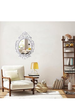 LINGWEI Decorative Wall Mirror, Vintage Hanging Mirror for Bedroom Living-Room Dresser Decor Hanging Mirrors Wall Mounted Makeup Mirror,Vintage Cosmetic Mirror Dressing Mirror  - Image 5