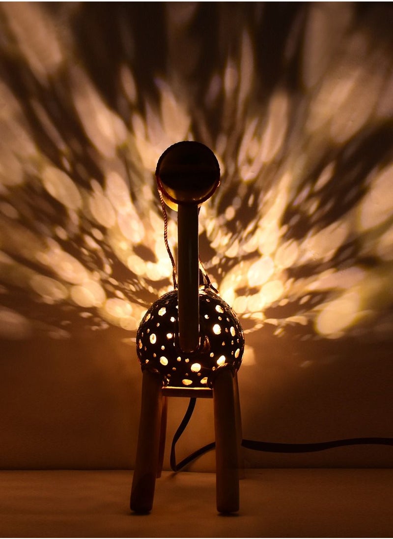 N & H Table Lamp in Shape of Camel  made from Coconut Shell  - Image 3