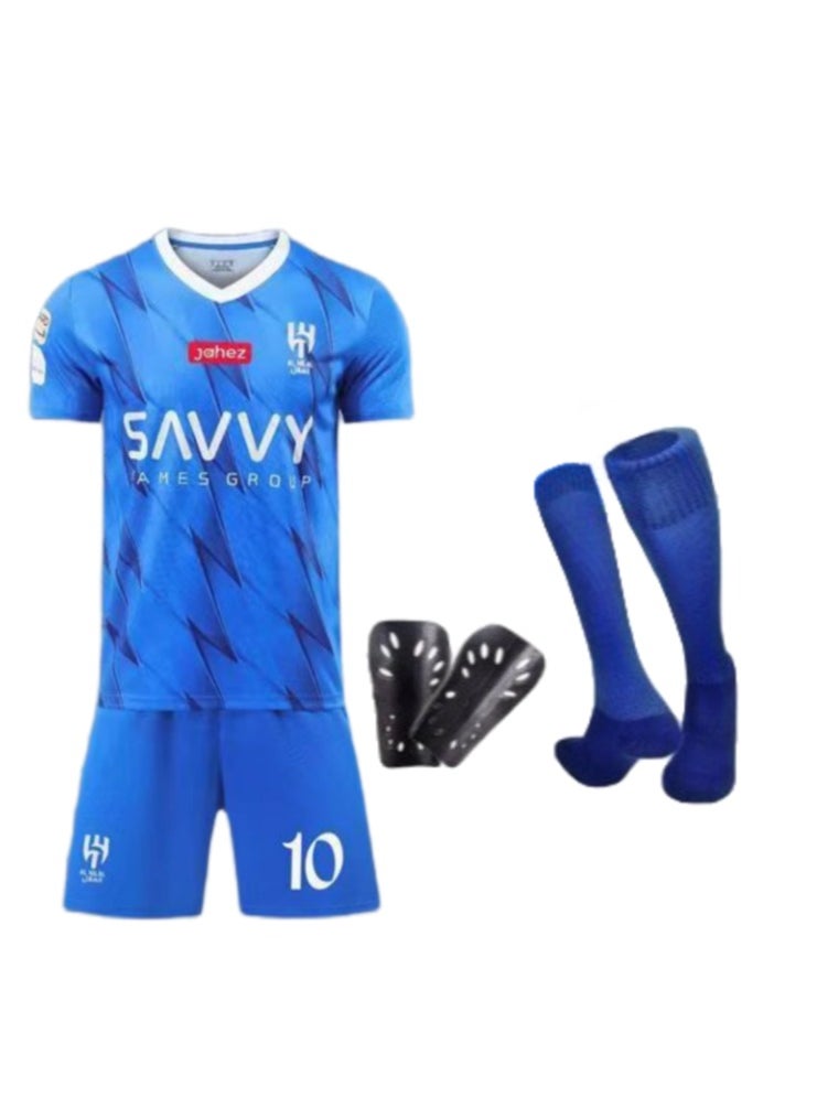 SKT Shiketro - 4-Piece Football Jersey No. 10 Star + Socks + Protective Gear Football Team Jersey - Image 1