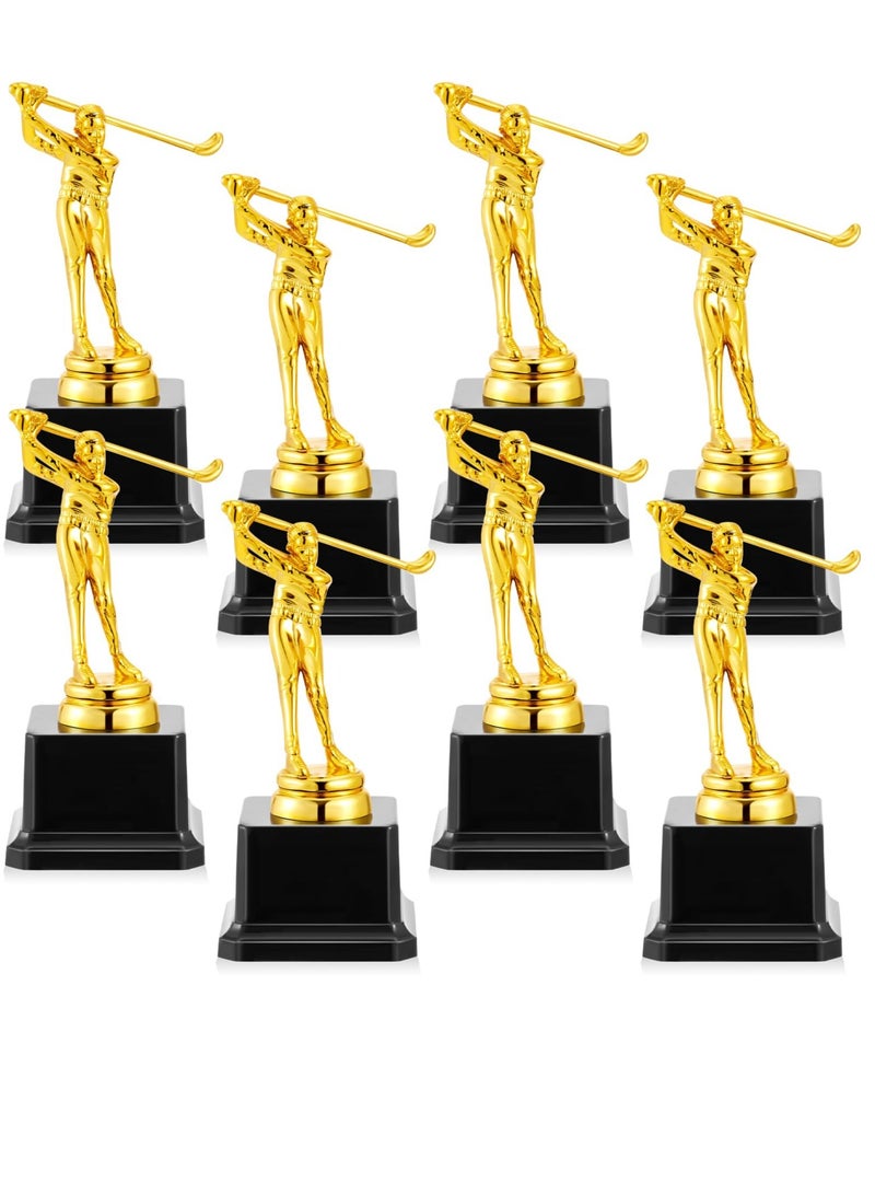 Excefore Golf Trophy, 6.7 x 3 Inch Gold Golfer Award Trophy, Personalized Golfer Award Trophy, for Kids Adults Reward Party Prop Golf Tournaments Competitions, Competitions Ceremony Parties Favor (8 Pcs) - Image 1