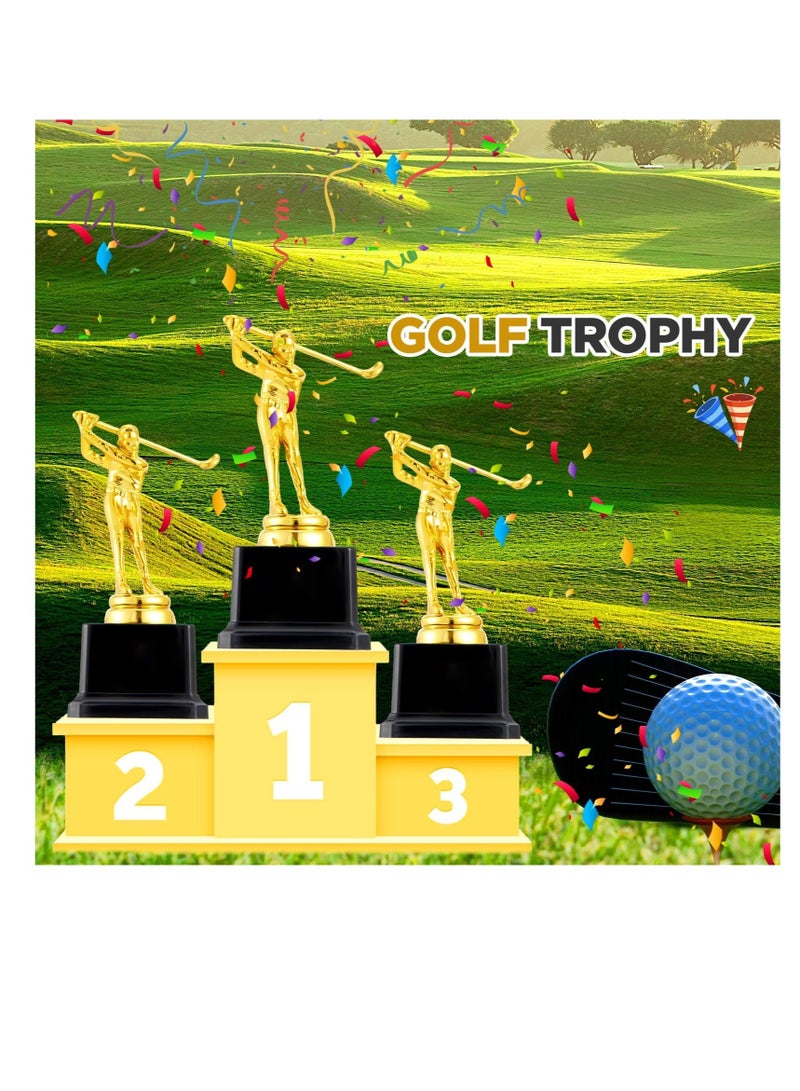 Excefore Golf Trophy, 6.7 x 3 Inch Gold Golfer Award Trophy, Personalized Golfer Award Trophy, for Kids Adults Reward Party Prop Golf Tournaments Competitions, Competitions Ceremony Parties Favor (8 Pcs) - Image 4