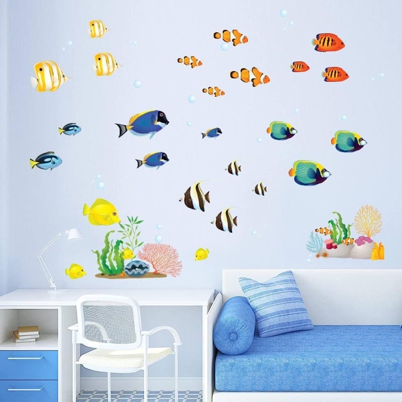 BPA ملصقات حائط سمك الشعاب المرجانية القابلة للإزالة واللصق من BPA - Image 4
