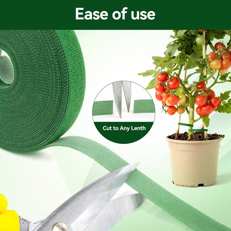 Proxima Direct 3 PCS Plant Tie Up, 5M Reusable Nylon Plants Rope Garden Tape Strap Self Adhesive for Home Tree Adjustable Plant Supports Effective Growing Green Ties Sorting Accessories - Image 2