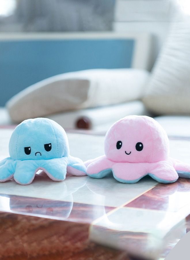 general Flip octopus doll octopus doll double face angry happy flip doll throw pillow plush toy gift - Image 4