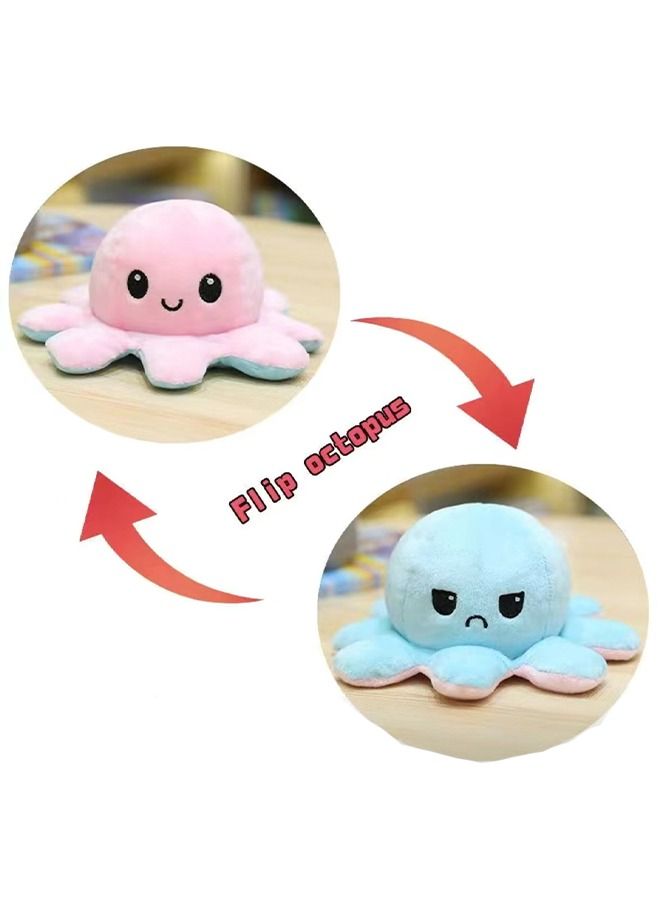 general Flip octopus doll octopus doll double face angry happy flip doll throw pillow plush toy gift - Image 1