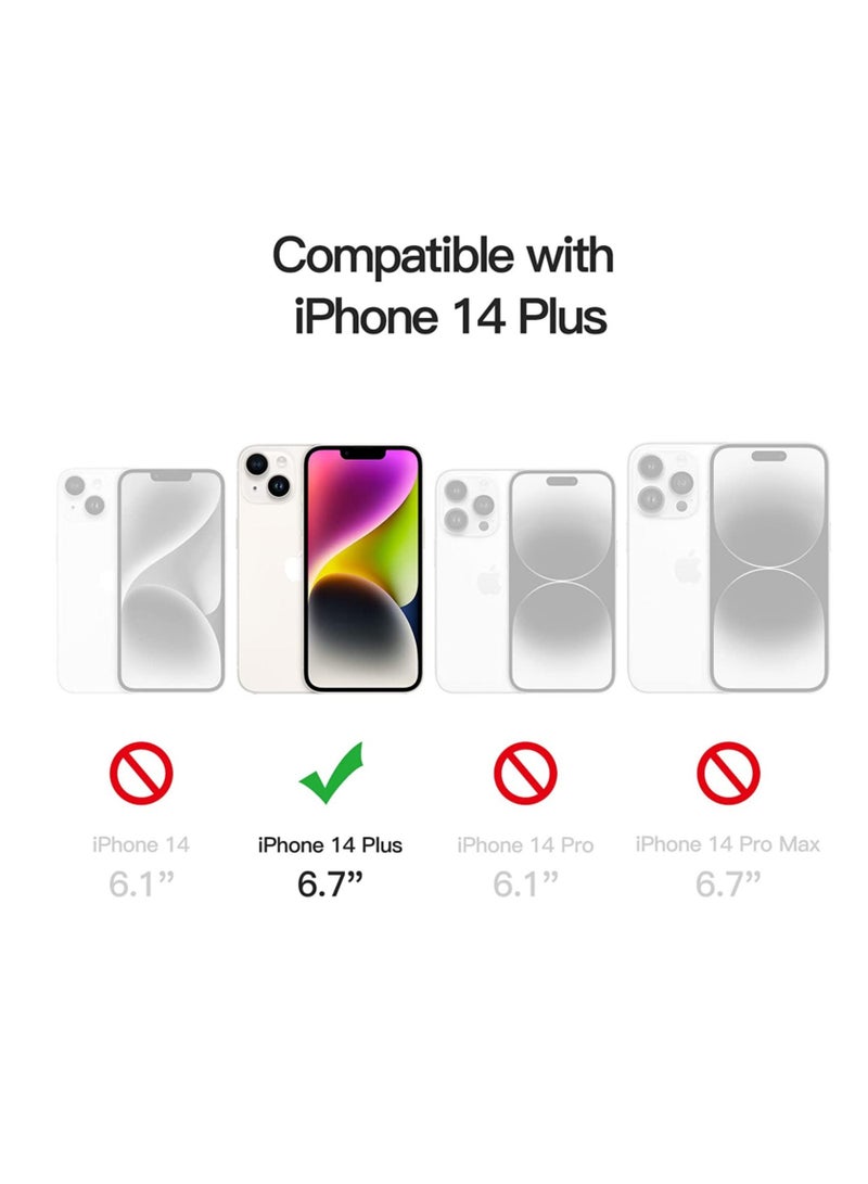 DUSALA Classic Hybrid Magnetic Case with Halo Lock Compatible with IPhone 14 Plus Compatible with Mag Safe Shockproof Military Grade Protection Scratch Resistant Back(Clear) - Image 2