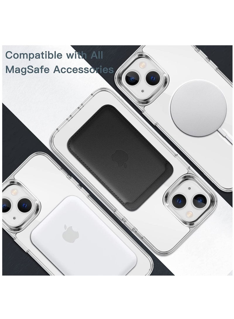 DUSALA Classic Hybrid Magnetic Case with Halo Lock Compatible with IPhone 14 Plus Compatible with Mag Safe Shockproof Military Grade Protection Scratch Resistant Back(Clear) - Image 4