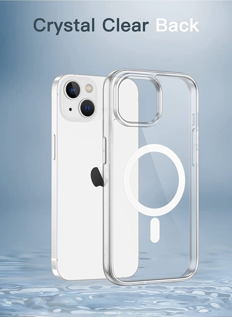DUSALA Classic Hybrid Magnetic Case with Halo Lock Compatible with IPhone 14 Plus Compatible with Mag Safe Shockproof Military Grade Protection Scratch Resistant Back(Clear) - Image 5