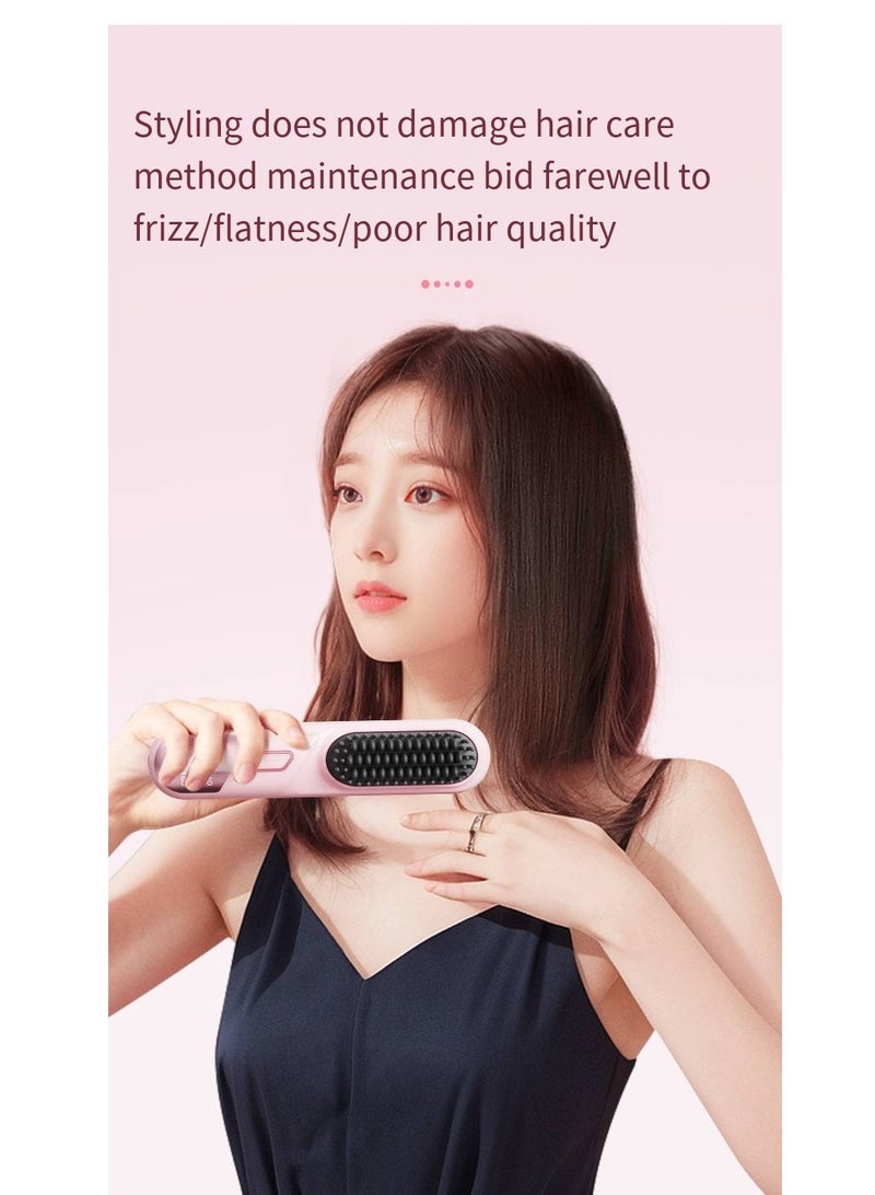 general Mini Ionic Straightening Comb – Travel-Friendly Straightener & Curler for Men/Women, Dual-Use Hair Styling Tool - Image 5