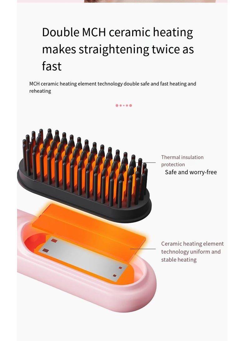 general Mini Ionic Straightening Comb – Travel-Friendly Straightener & Curler for Men/Women, Dual-Use Hair Styling Tool - Image 2