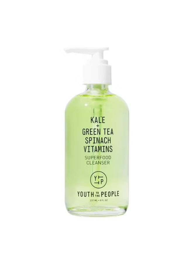 Youth To The People Superfood Facial Cleanser - Kale + Green Tea Daily Face Wash, Gentle Makeup Remover, with Soothing Antioxidants for Glowing Skin, pH Balance, Clean Pores, Sulfate-free, Refillable - Image 1