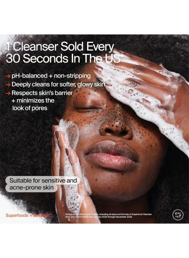 Youth To The People Superfood Facial Cleanser - Kale + Green Tea Daily Face Wash, Gentle Makeup Remover, with Soothing Antioxidants for Glowing Skin, pH Balance, Clean Pores, Sulfate-free, Refillable - Image 2