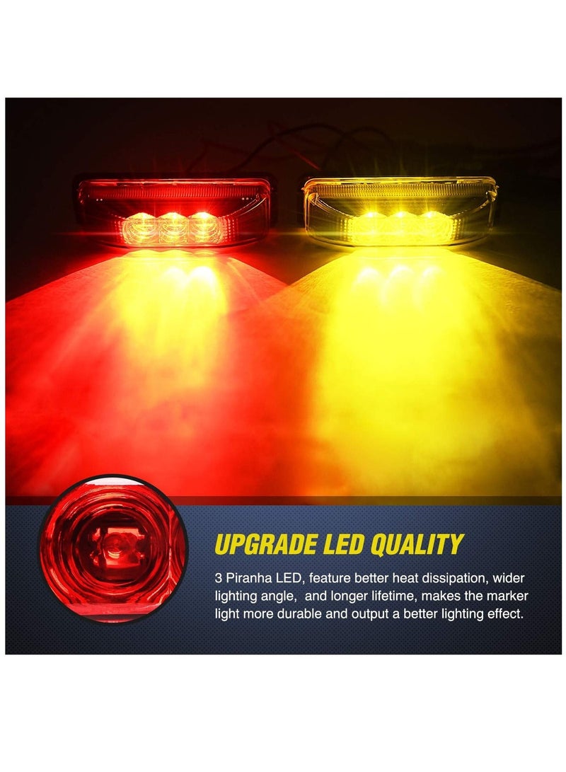 MUNTAQI LED Marker Light TL-33 4PCS 3.9 Inch 3 Led Truck Trailer Light Front Rear LED Side Marker Lights Clearance Indicator Lamp Waterproof Sealed Surface Mounted LED Marker Light - Image 3
