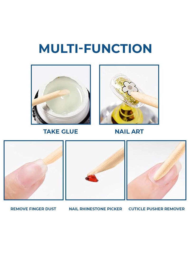 KOKO 100 Pcs Wooden Manicure Pusher  - Image 5