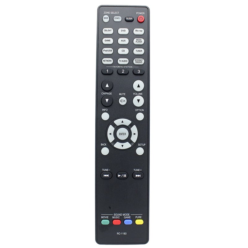 RC-1183 Remote Control Replacement for Denon AV Receiver AVR-X2000 AVR-E400 AVRX2000 AVRE400 - Image 1