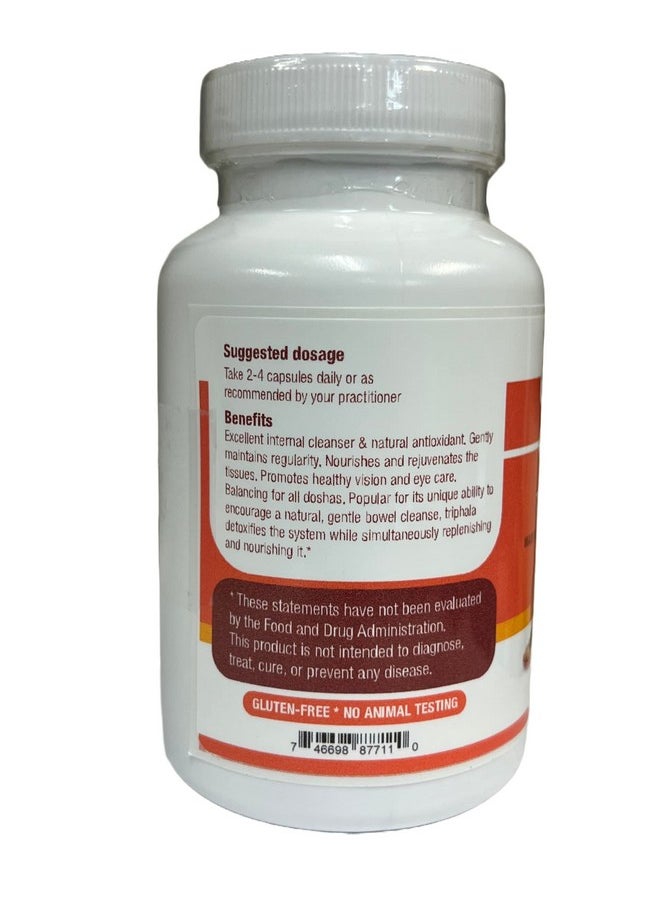 Vadik Herbs Triphala (Trifala) Powder Organic 100 Veg Capsules Immune System Support Supplements  - Image 5